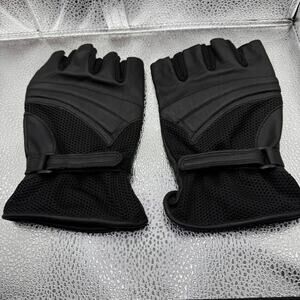 Tourmaster Gel Cruiser Fingerless Motorcycle Riding Gloves Black XXL 12 Leather